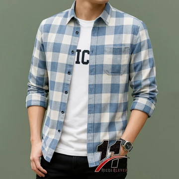 Kemeja Flanel Pria Lengan Panjang Distro Motif Kotak