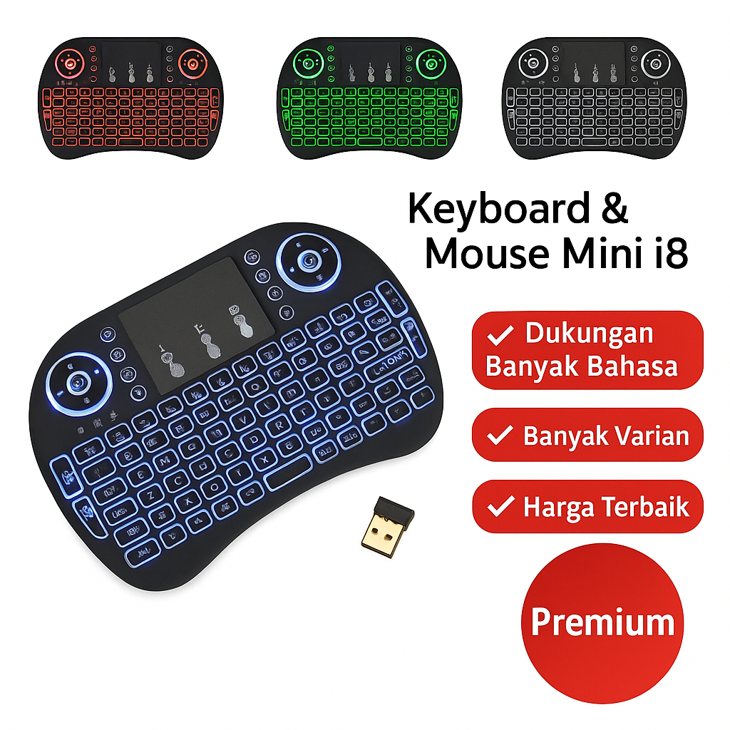 Jual Keyboard Wireless Mini Backlight - Keyboard Touchpad Smart TV ...