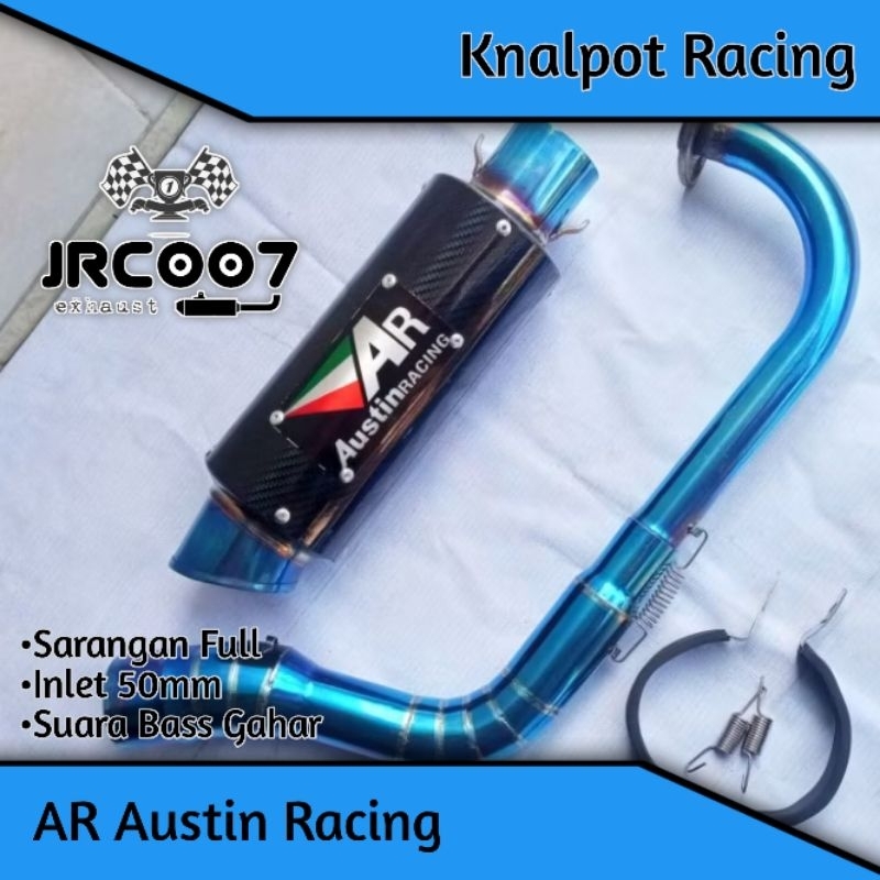Jual Knalpot Racing AR Austin Racing Blue Karbon For All Motor Matic ...