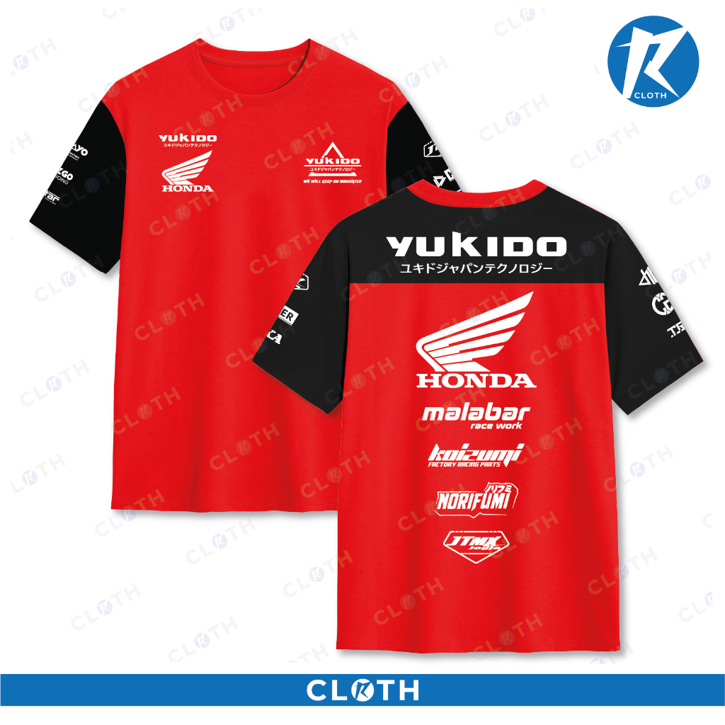 Jual T-SHIRT KAOS YUKIDO RACING TEAM GRASSTRACK TRAIL HONDA COMBED 24S ...