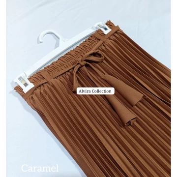 Rok Plisket Premium Wanita Khosibo Crepe Mayung Panjang