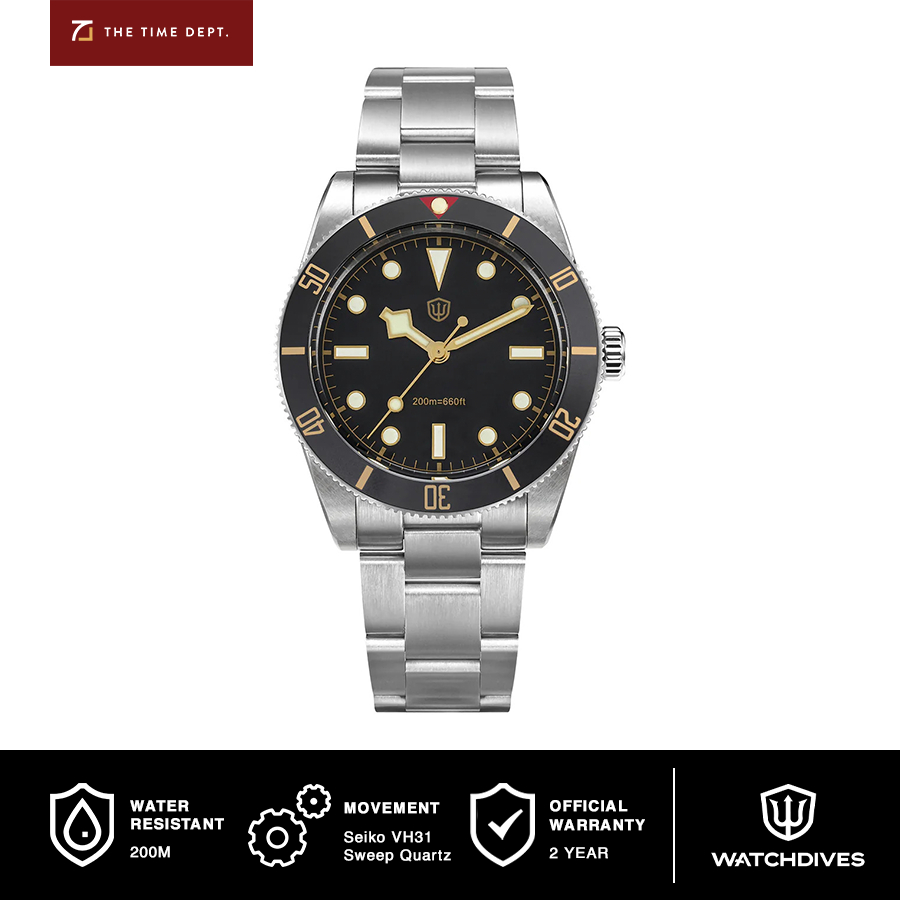 Jual Watchdives WD7922 Vintage Dial BB 37mm Seiko Japan VH31 Sweeping ...