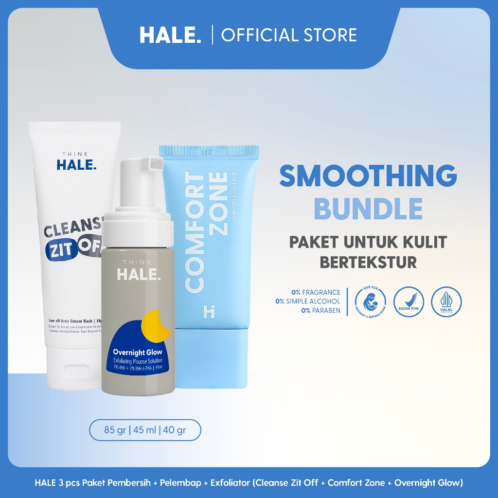 Jual THINK HALE Essential Skincare Routine Trio – Paket Cleanser Serum ...