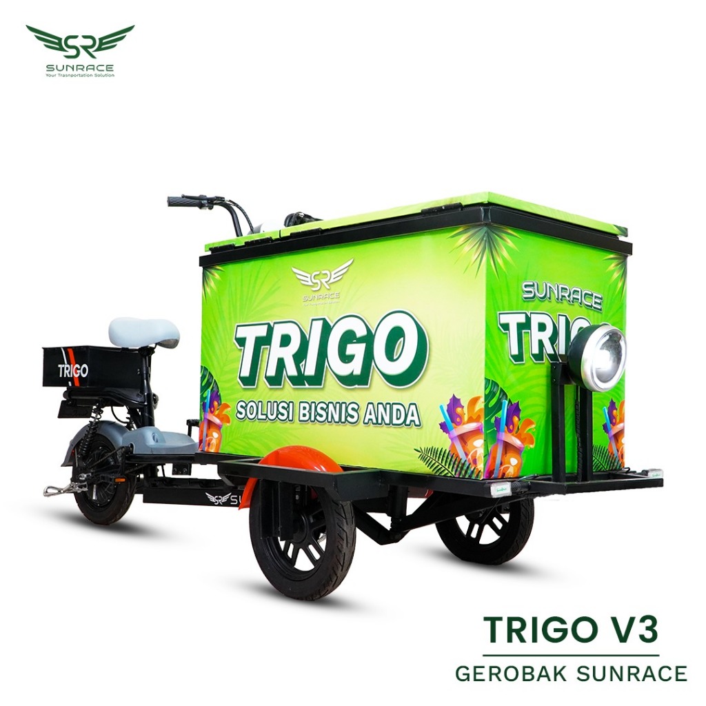 SunRace Trigo – Gerobak Listrik Premium untuk Kopi Keliling & Usaha Jualan, SNI Bergaransi