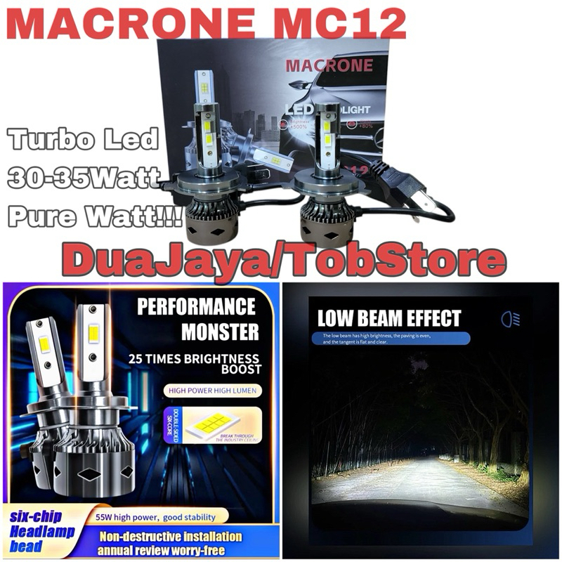 Jual Lampu Led Brio Non RS Headlamp 6000K Putih Macrone MC12 | Shopee ...