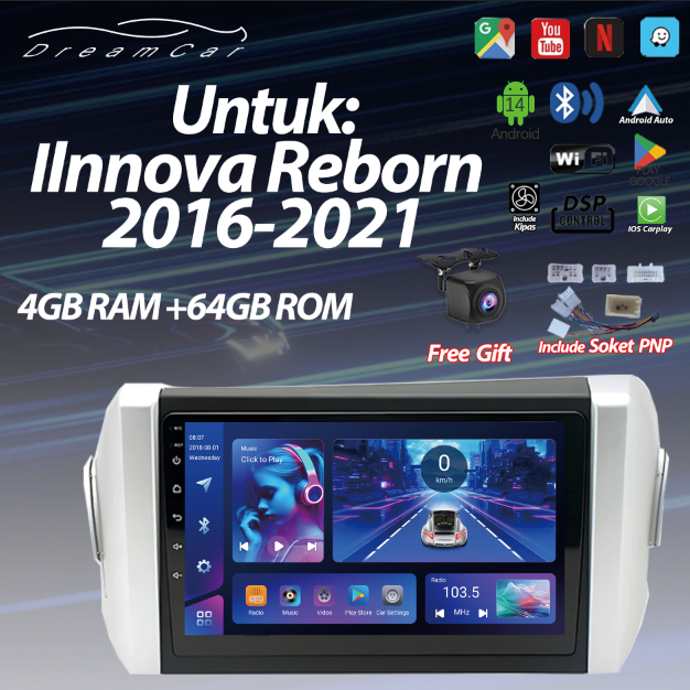 Jual Untuk Innova Reborn 2016-2021 8+64G Head Unit Android 14 Mobil ...