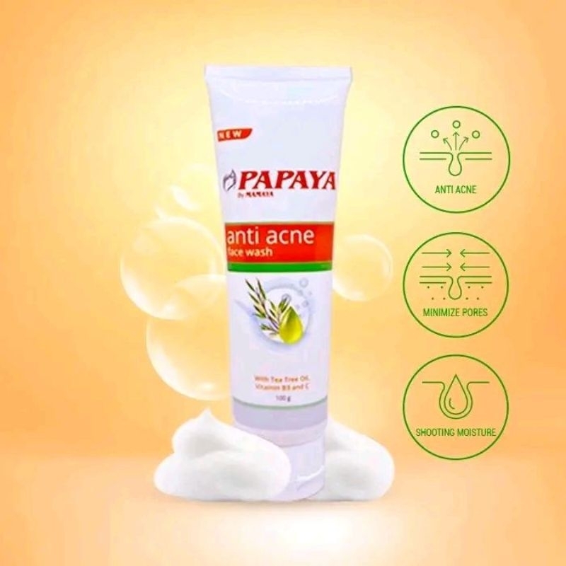 Jual Papaya Anti Acne Face Wash 100 g • Sabun Pembersih Wajah Untuk ...