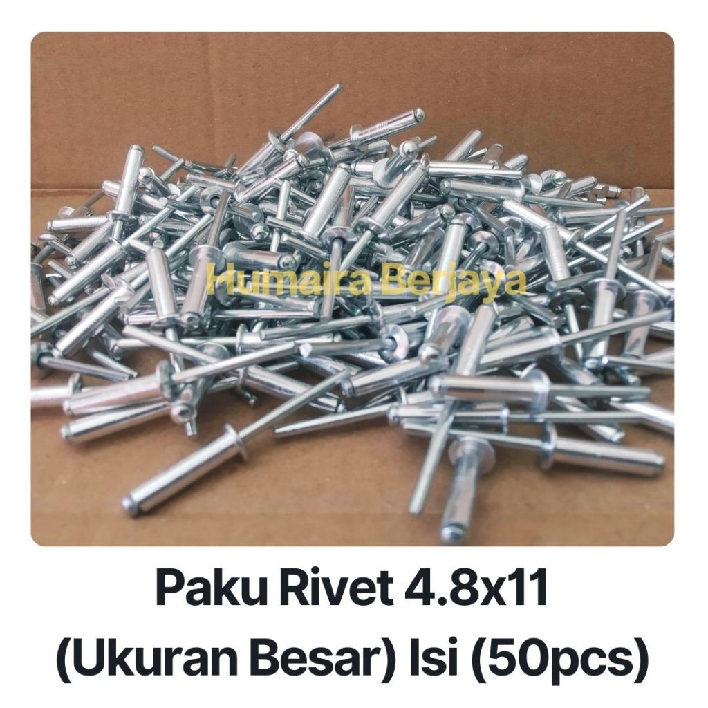 Jual Paku Rivet (Ukuran Besar) 4.8 x 11 isi (50pcs) | Shopee Indonesia