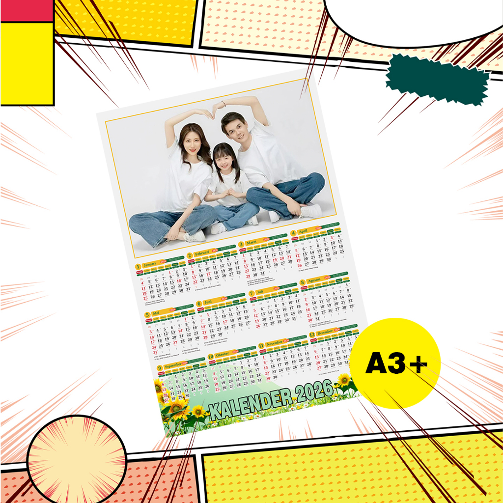 Jual COSTOM KALENDER 2026 BISA PAKE FOTO SENDIRI LENGKAP DENGAN TANGGAL ...