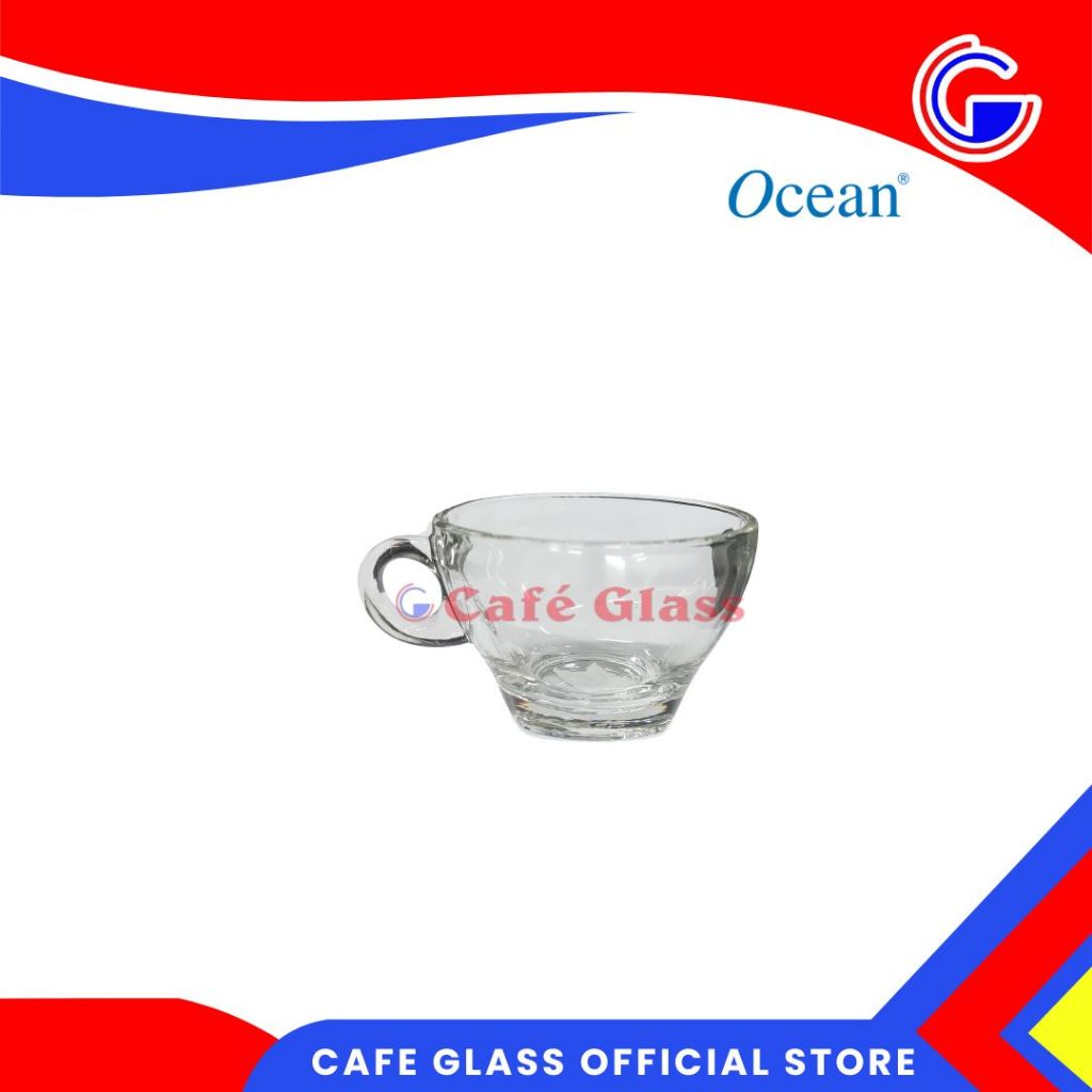 Cangkir Kopi Kaca Ocean / 1P02443 Oc Caffe Latte 260Ml / Mug Ocean Gagang Kaca