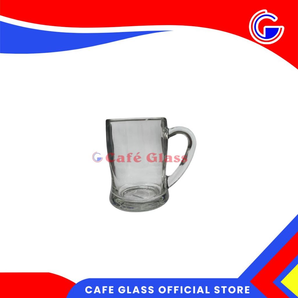 Gelas Gagang Kaca Kedaung / Gelas Murah Tebal / Gelas Jg-13 Bm 370 Ml