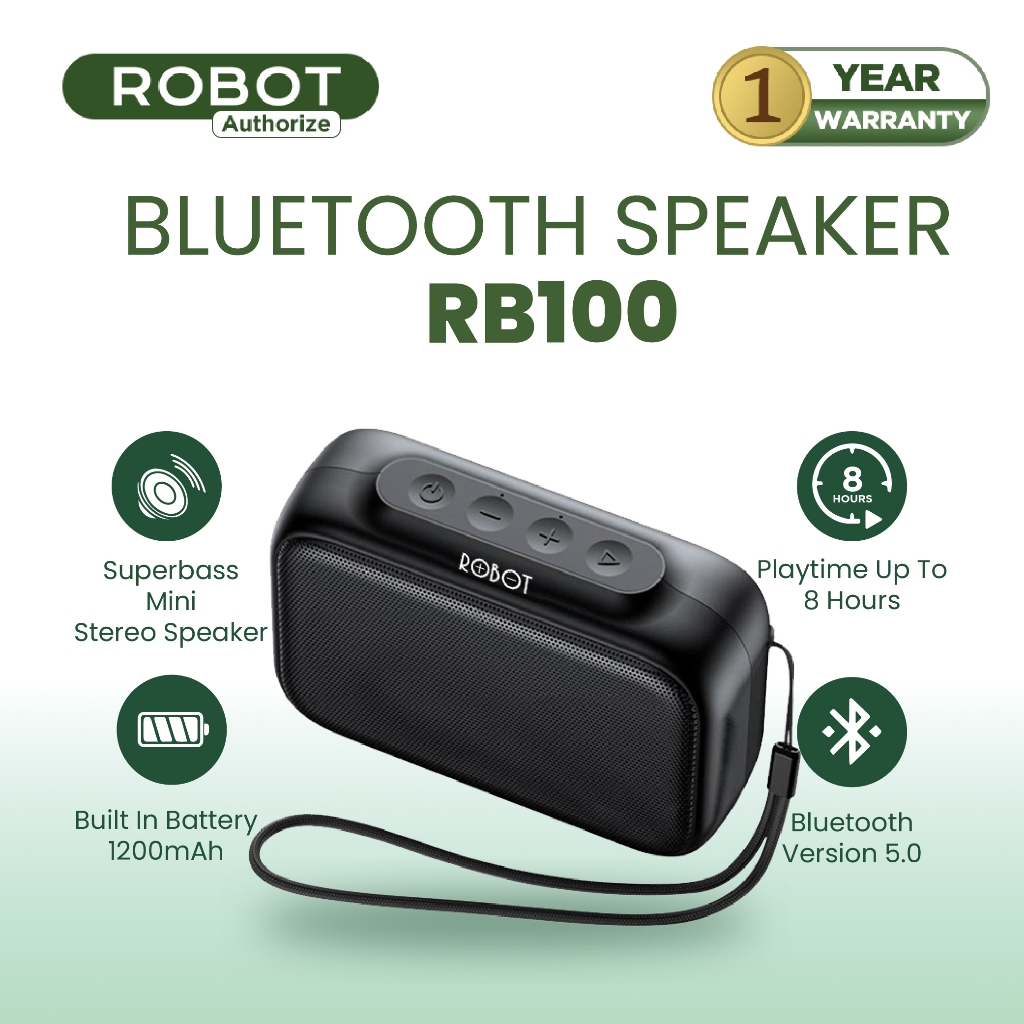 Jual ROBOT Speaker Bluetooth 5.0 Super Bass Mini Stereo Pemakaian 8 Jam ...