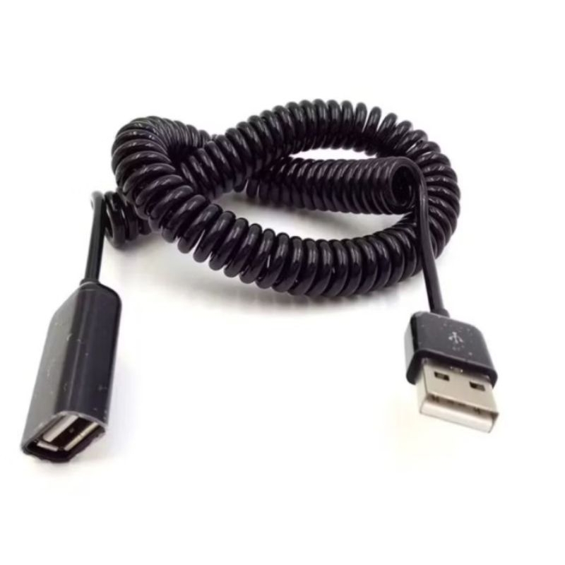 Jual READYY SPIRAL COILED USB 2.0 MALE TO FEMALE ADAPTER CABLE SPRING ...