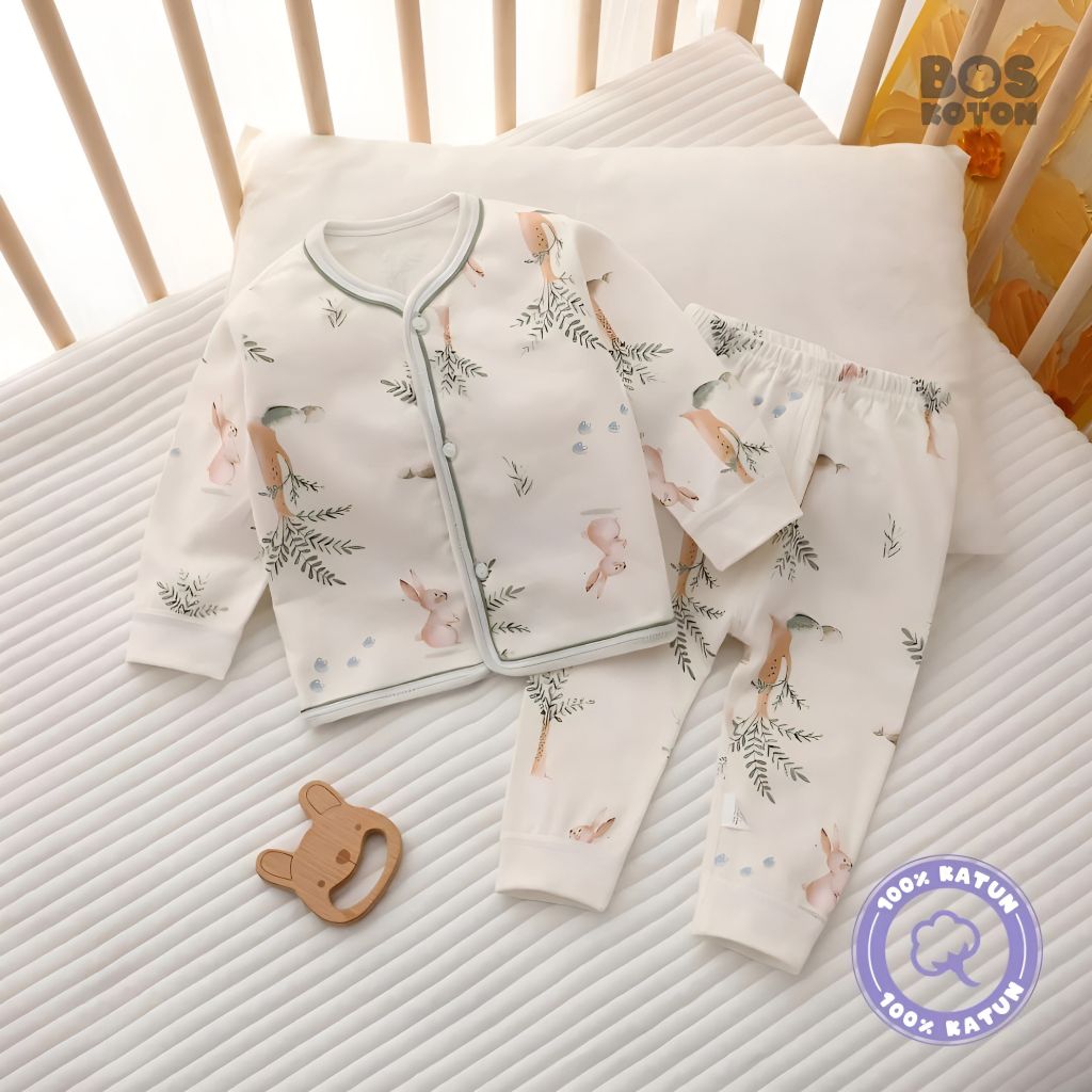 Jual Boskoton Setelan Baju Bayi Laki Laki Dan Perempuan Usia 3-12 Bulan ...