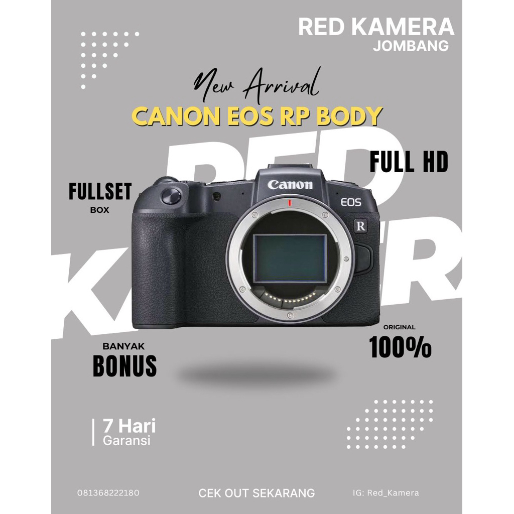 Jual KAMERA CANON EOS RP BODY ONLY MURAH TINGGAL PAKAI | Shopee Indonesia