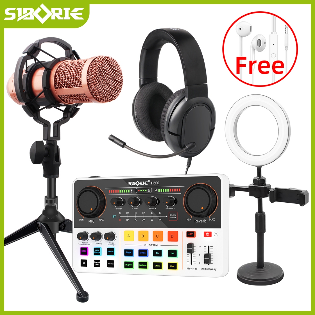 Jual Siborie Paket Lengkap H500 Sound Card + BM800PRO Mic + H3 ...