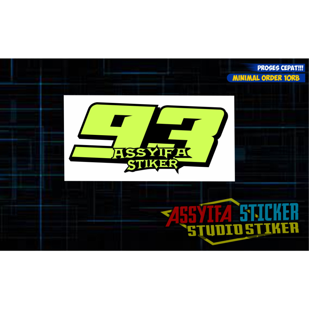 Jual Stiker Custom Nama & Nomor Start Racing Cutting Hologram (Bebas ...