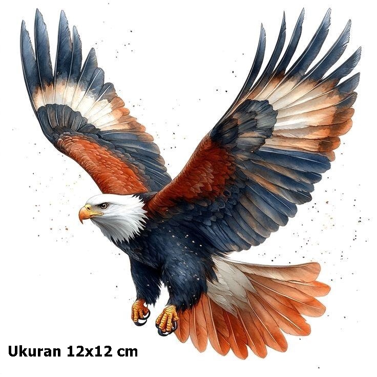 Jual Stiker Burung Elang 3D untuk mobil motor dan dinding sticker hewan ...