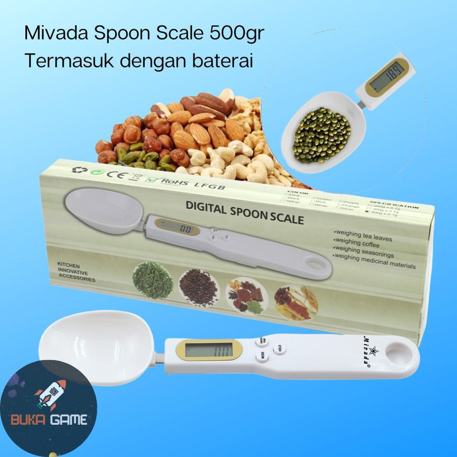 Jual Mivada Digital Spoon Scale Timbangan Sendok 500gr Akurat Sendok ...