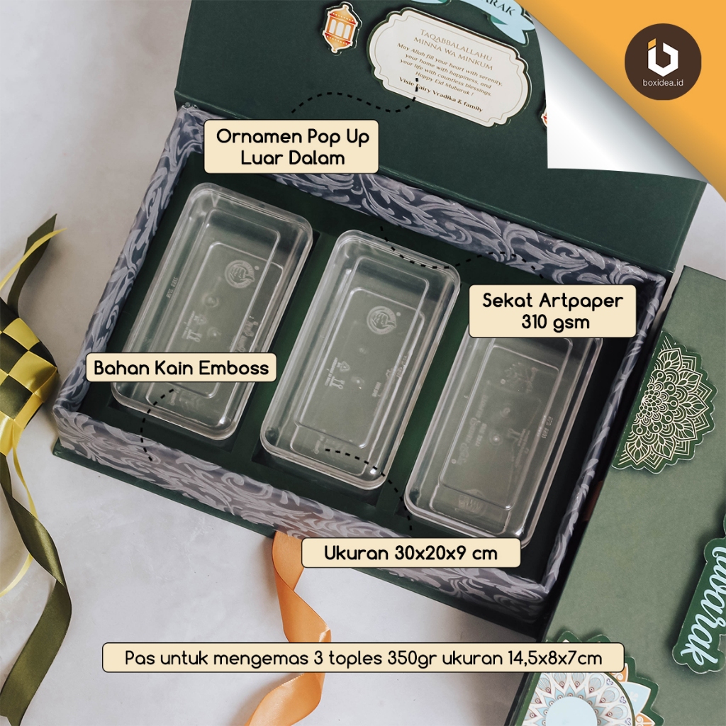 Jual Hard Box Custom Pop Up Uk. 30x20x9 cm | Box Hamper/Lebaran ...