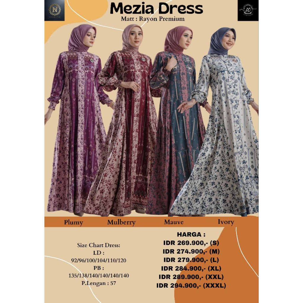 Jual NEW PRODUK!!! MEZIA SERIES MIDI AND DRESS BY NADHEERA LUXURY ...