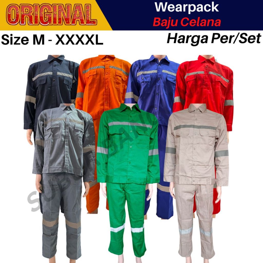 Jual Wearpack Safety / Setelan Baju Celana Kerja / Wearpack Pisah ...