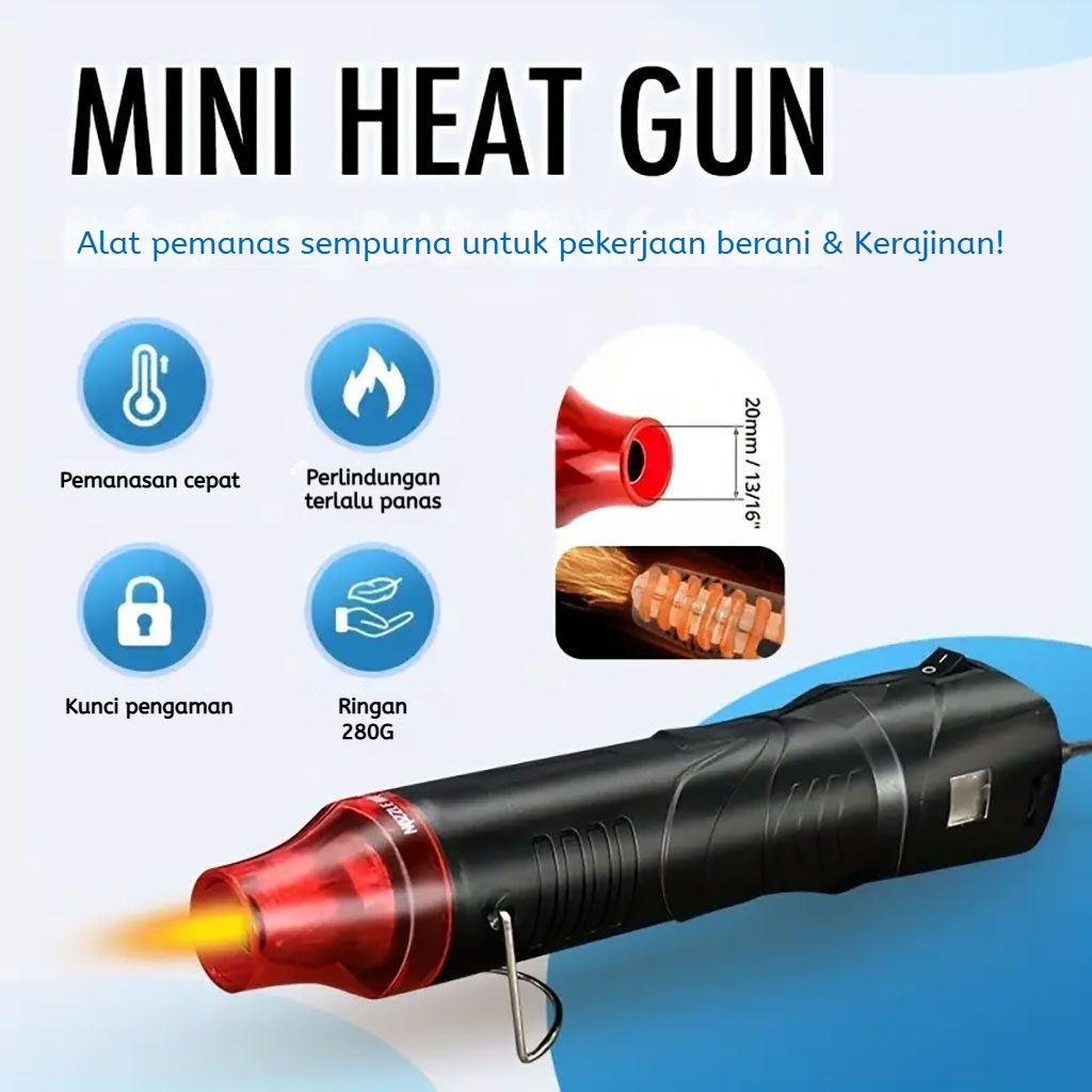 Jual Heat Gun Mini Hot Air Gun Heatgun Low Watt 300W 220V Electric ...