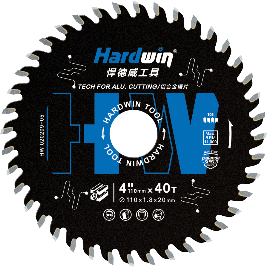 Jual HARDWIN - Mata Gergaji Potong Aluminum 4 Inch 40T - TCT Circular ...