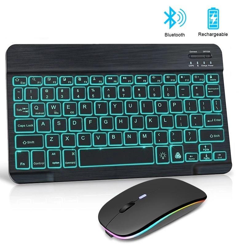 Jual 【COD】Keyboard Nirkabel Bluetooth 10 inci dengan Lampu Latar LED ...