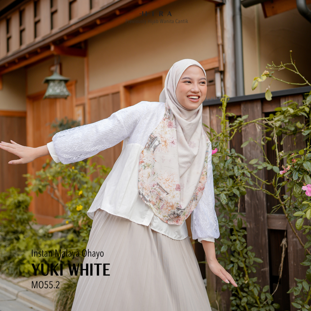HIRA Instan Malaya Ohayo Hijabwanitacantik Pashmina Jilbab Motif Jepang