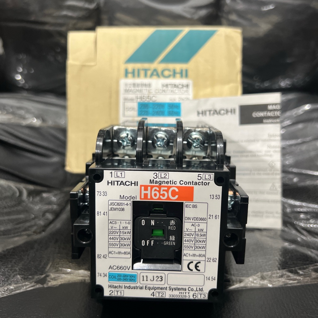 Jual Magnetic Contactor/Kontaktor Hitachi H65C 220V Original | Shopee ...