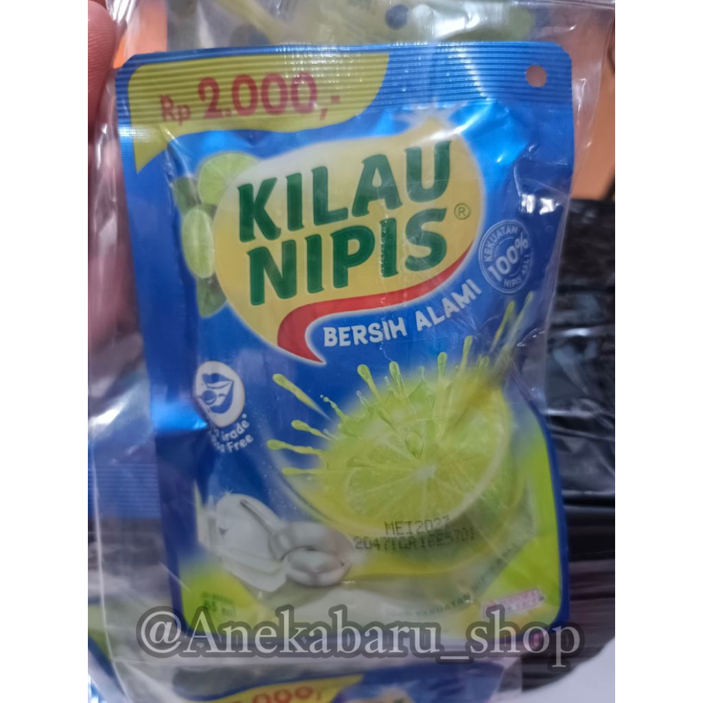 Jual ( 1 RENCENG / 8 SACHET ) KILAU NIPIS SABUN CUCI PIRING 85ml ...