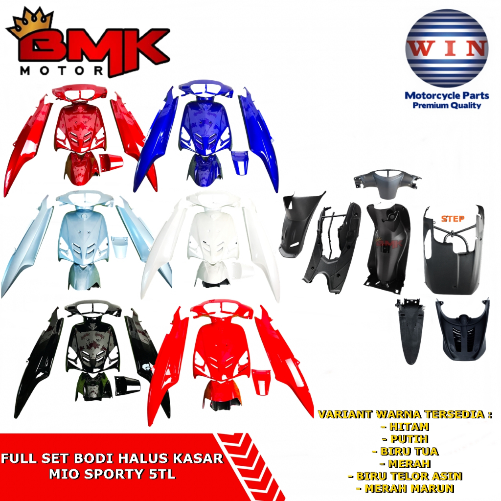 Jual Win Full Set Body Bodi Halus Dan Kasar Mio Old Sporty 5Tl Hitam ...