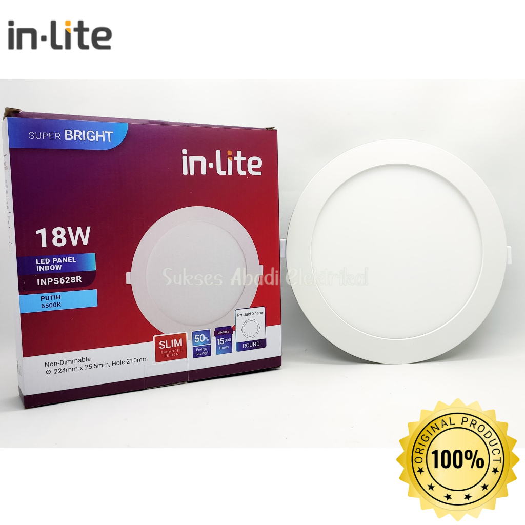 Jual Downlight Inlite Inbow Bulat 18w **BER-GARANSI** INPS 628R 18 Watt ...