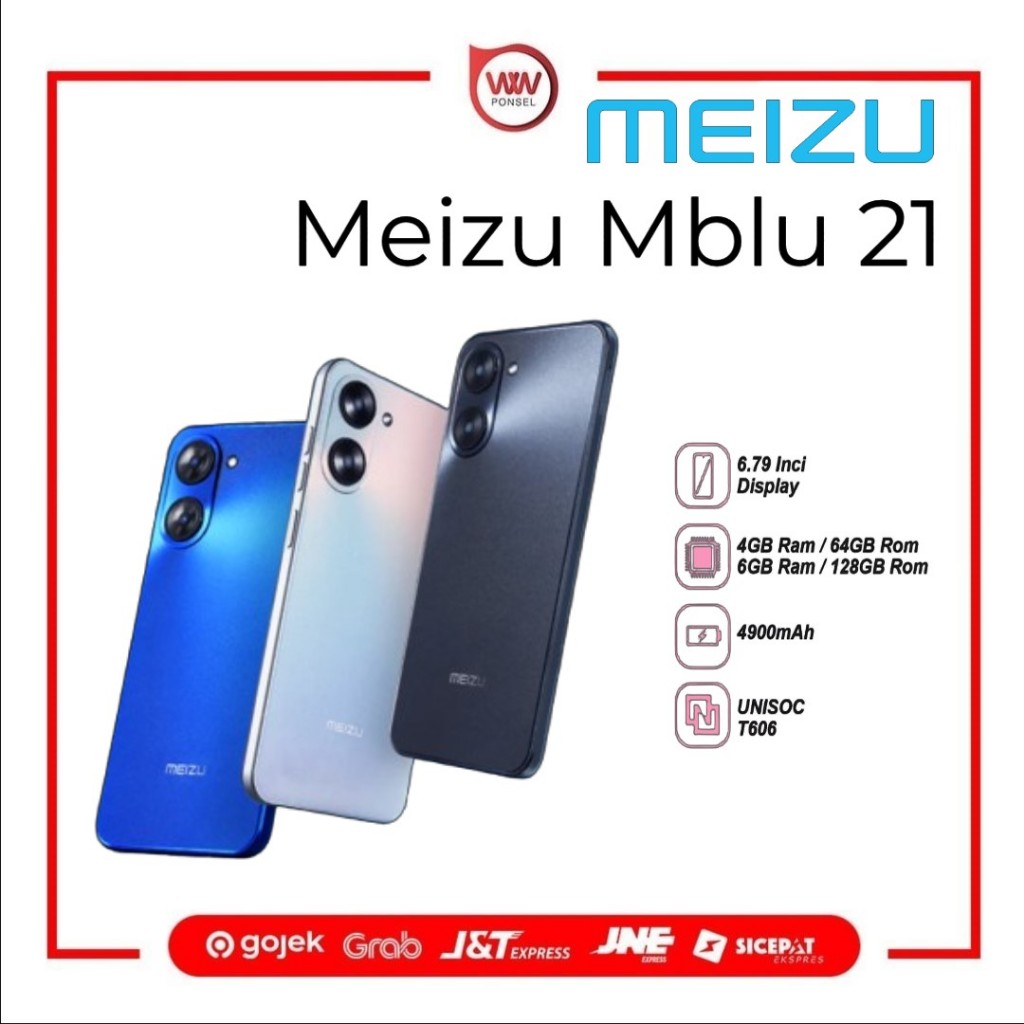Jual Hp Meizu Mblu 21 Ram 6GB Internal 128GB Garansi Resmi