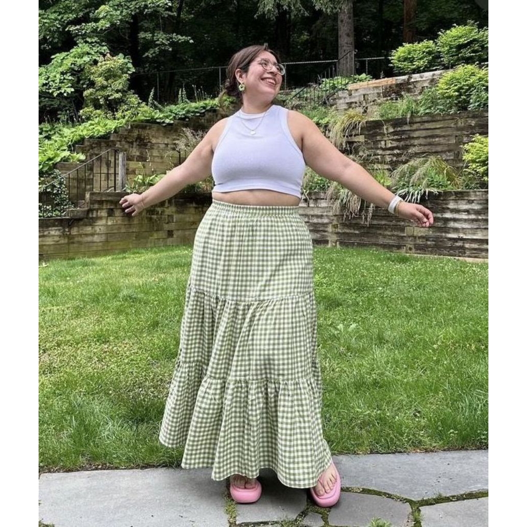 Jual [BIG SIZE] Gingham Skirt by Wearing Basita (Rok tutu/ Rok gingham ...