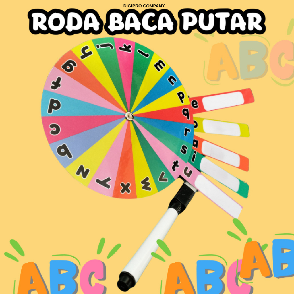 Jual Mainan Roda Baca Alfabet Anak Belajar Membaca Alat Edukasi ...