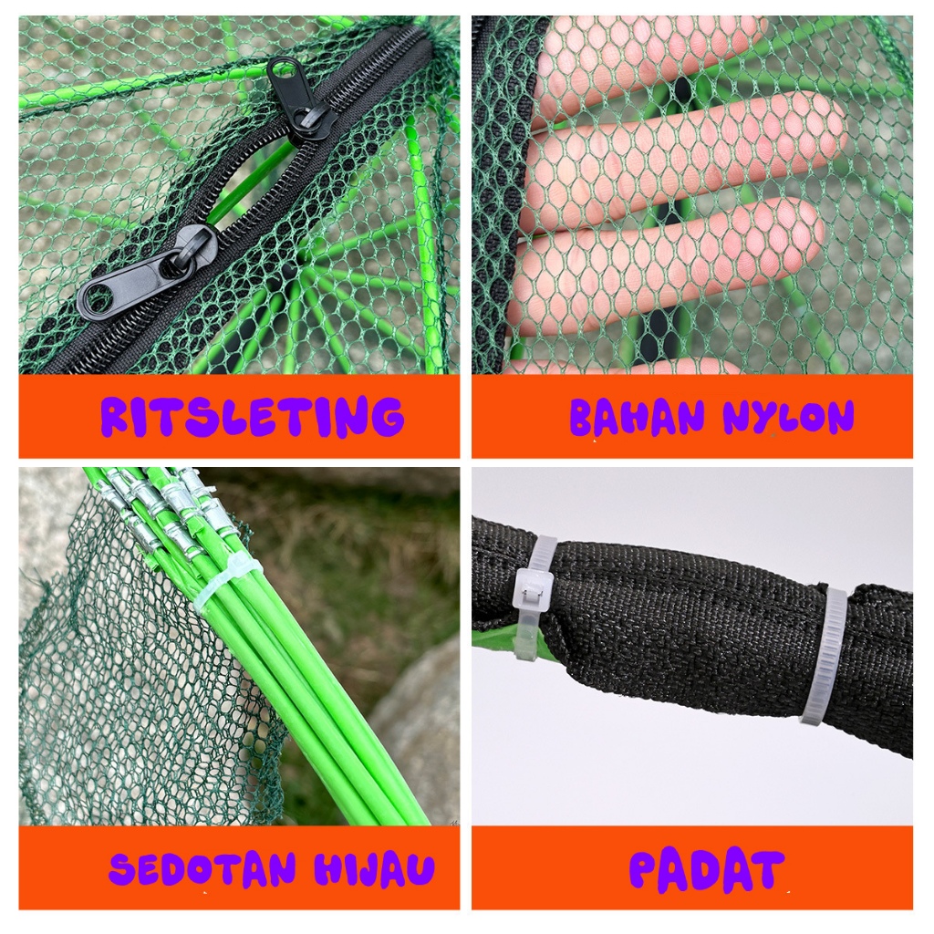 Jual Bubu Perangkap Ikan 8 Lubang Jebakan Jaring Jala Prangkap Lipat ...