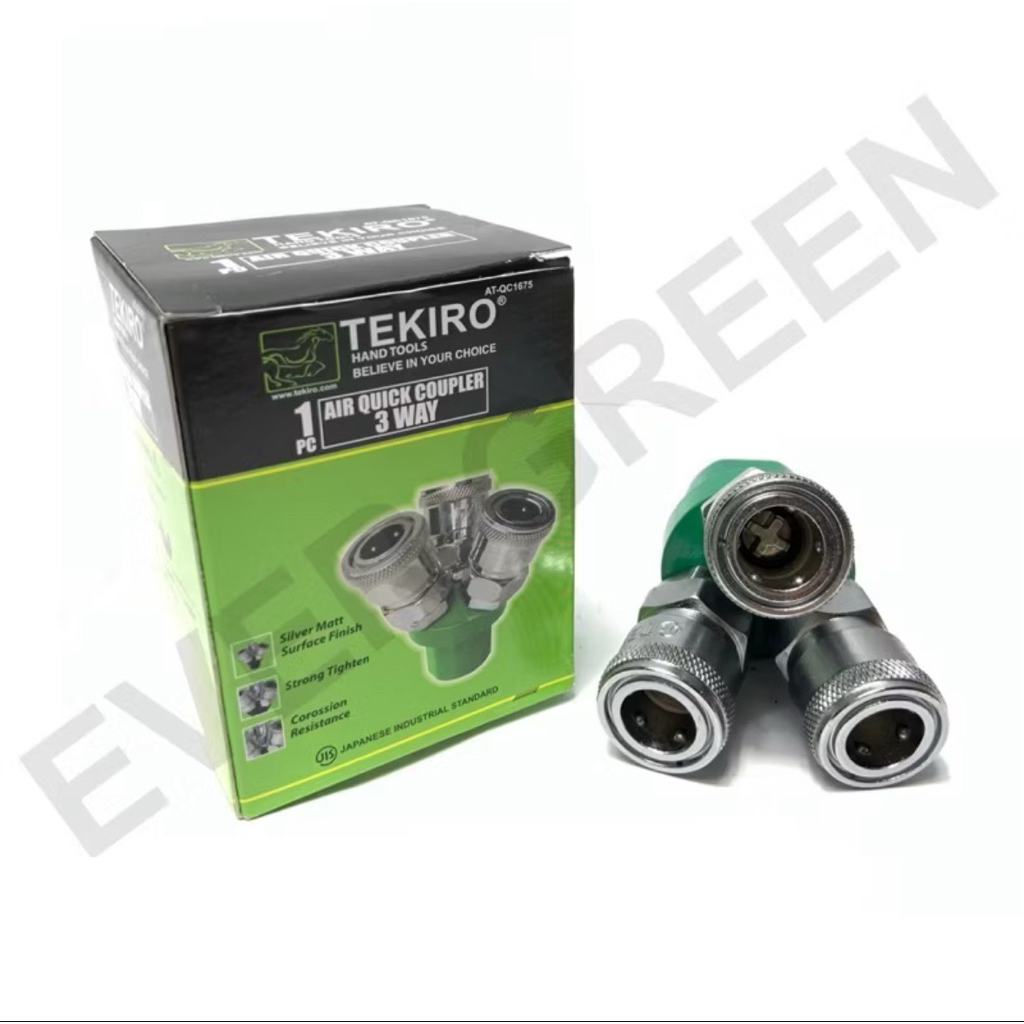 Jual Air Quick Coupler 3 Way Tekiro Kupler Kopler Kompressor Cabang 3 ...