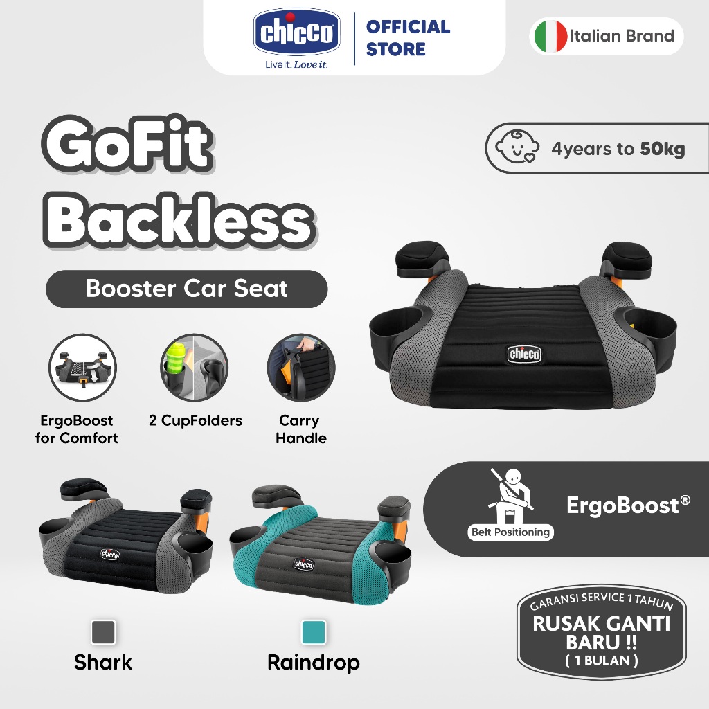 CHICCO GoFit Backless Booster Car Seat Tempat Duduk Anak di Mobil Toddler  Car Seat Car Seat Anak