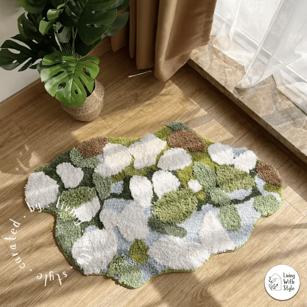 Jual Living With Style - Korean Aesthetic Moss Garden Carpet Bath Mat ...