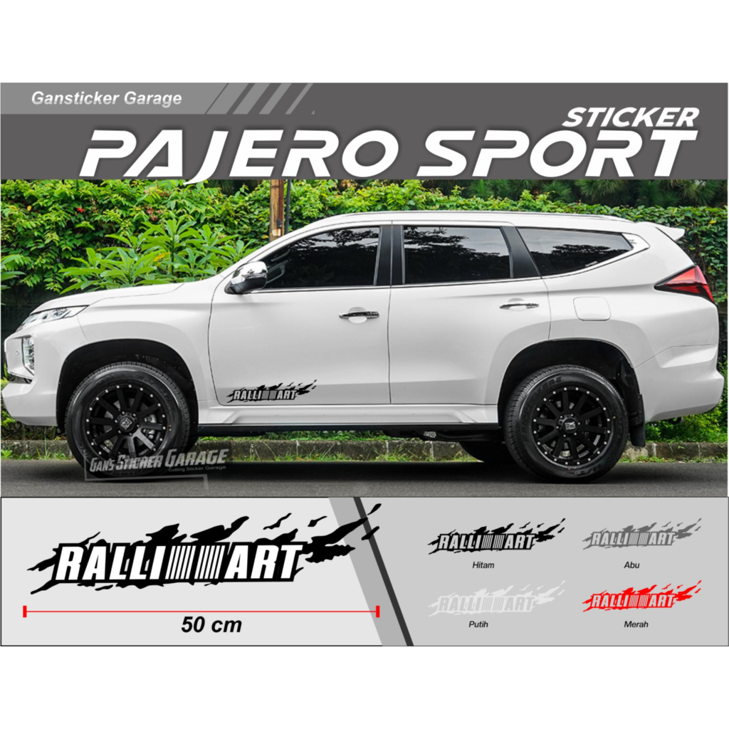 Jual Sticker Ralliart Mitsubishi Pajero Sport | Sticker Tampilan Sporty ...