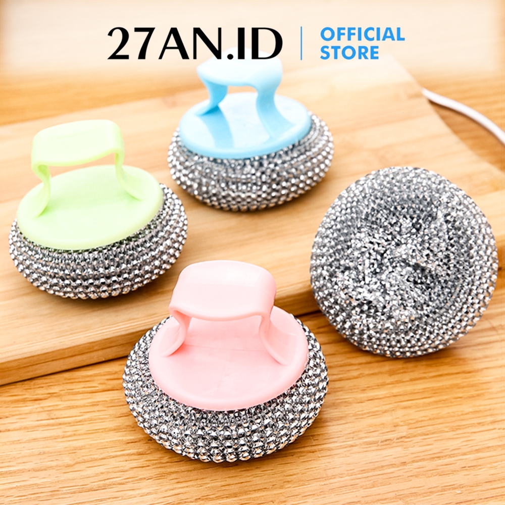 Jual ( 27AN.ID ) Sabut Kawat Dengan Gagang / Spon Kawat Cuci Piring ...