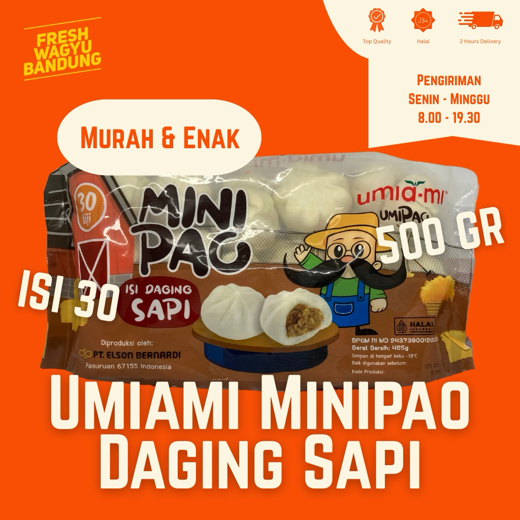Jual UMIAMI MINIPAO DAGING SAPI HALAL ISI 30 Mini Pao Bernardi Weiwang ...