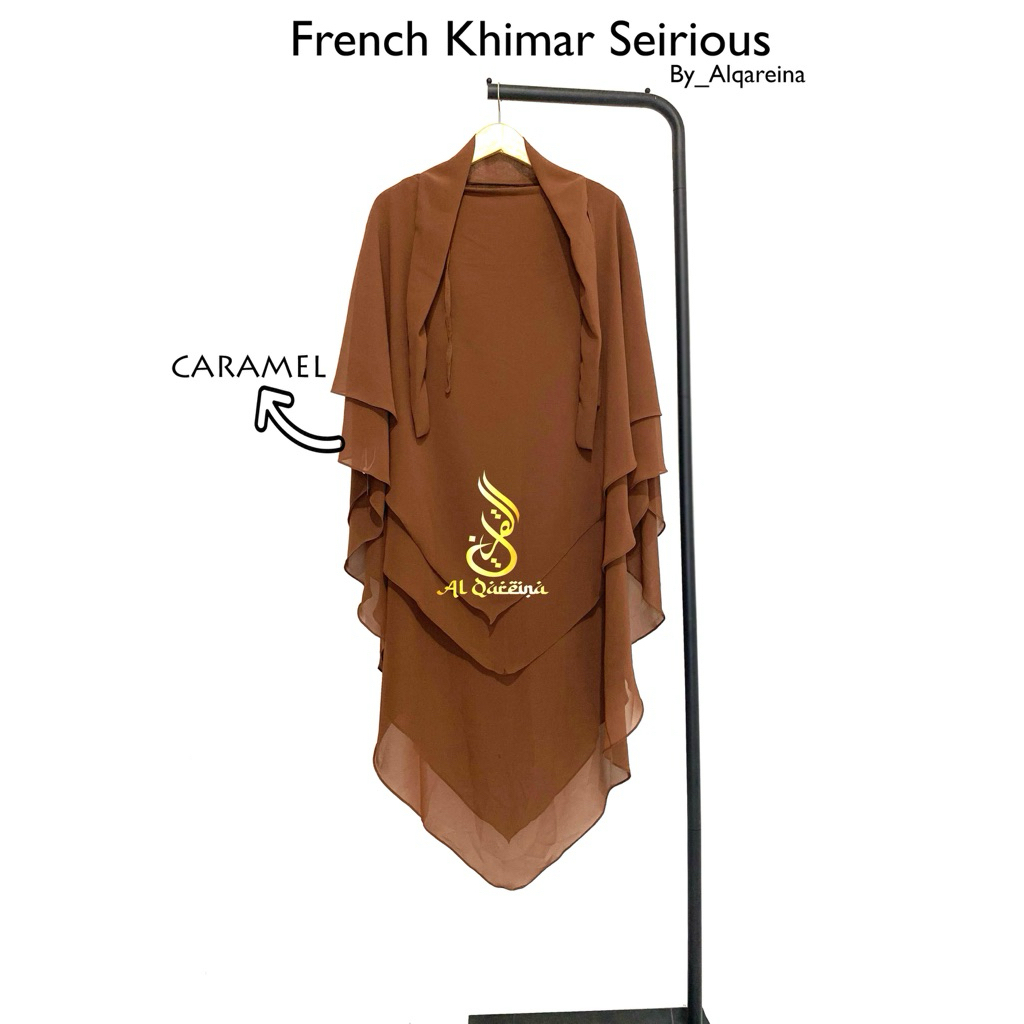 French Khimar Ceruty Babydoll 2 Layer Premium Seirious Free Cadar Tali Jilbab Khimar Bergo