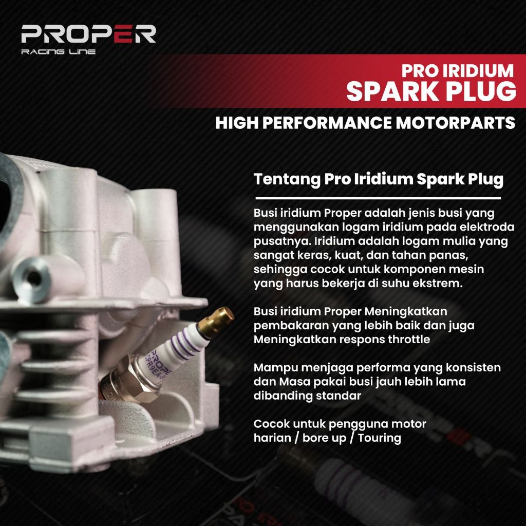 Jual Busi Proper Pro Iridium Vario 160 PCX 160 XMAX ZX25R Cbr 250RR ...