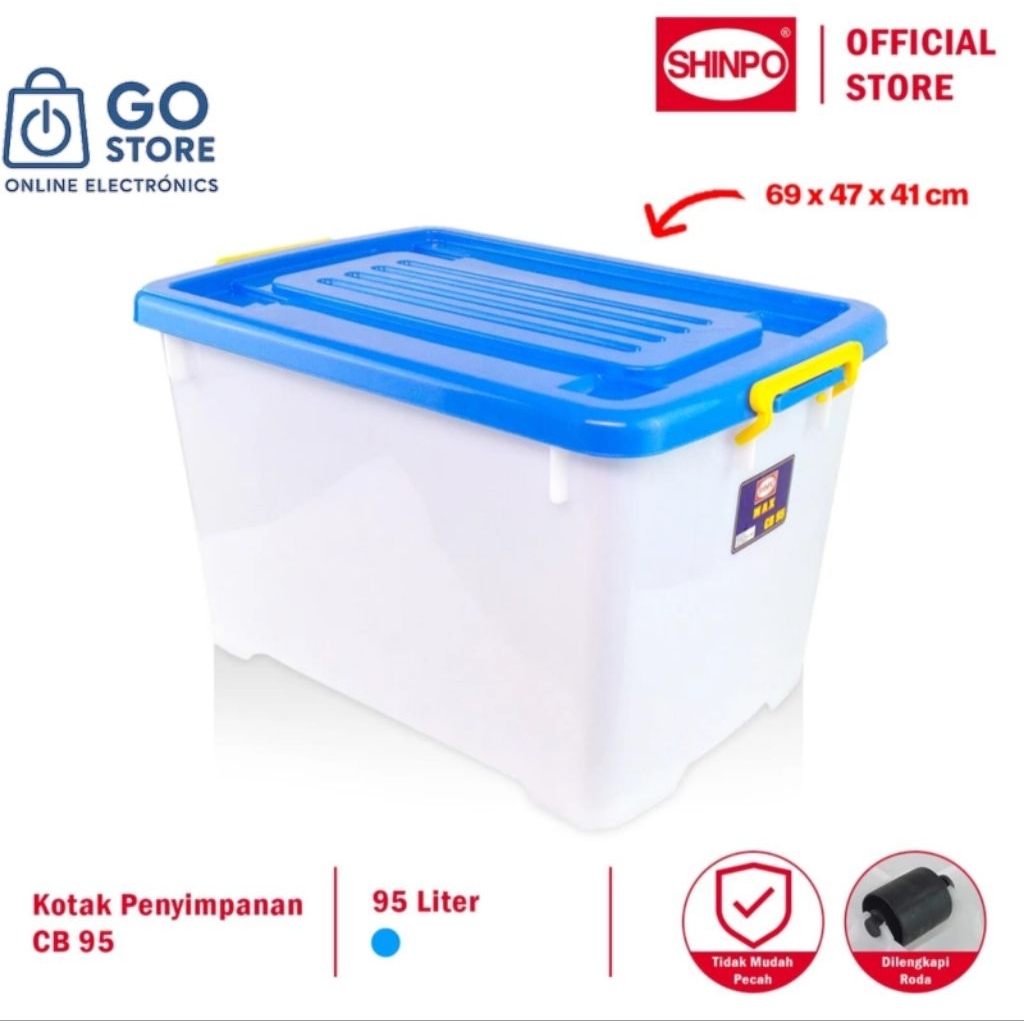 Jual Container Box Plastik Roda 95 Liter CB MAX Kontainer Box Plastik ...
