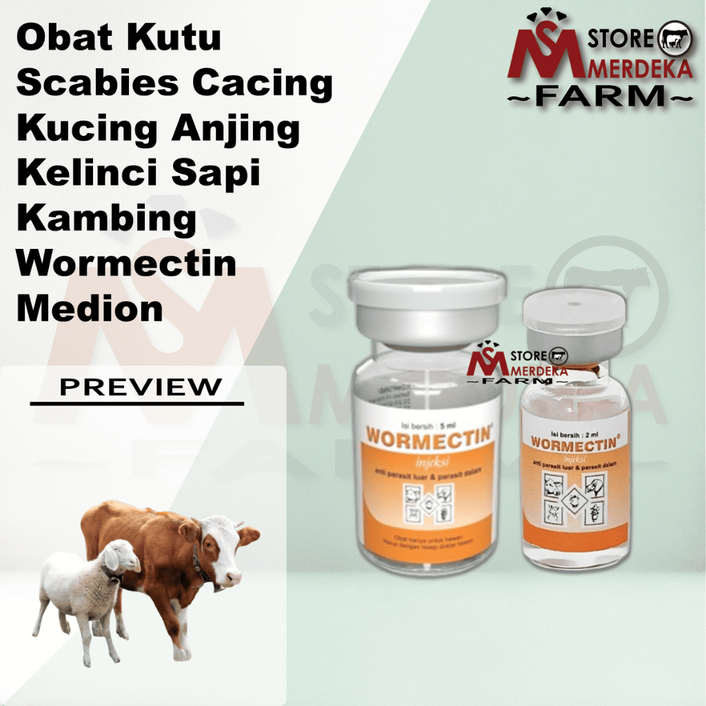 Jual Obat Kutu Scabies Cacing Kucing Anjing Kelinci Sapi Kambing ...