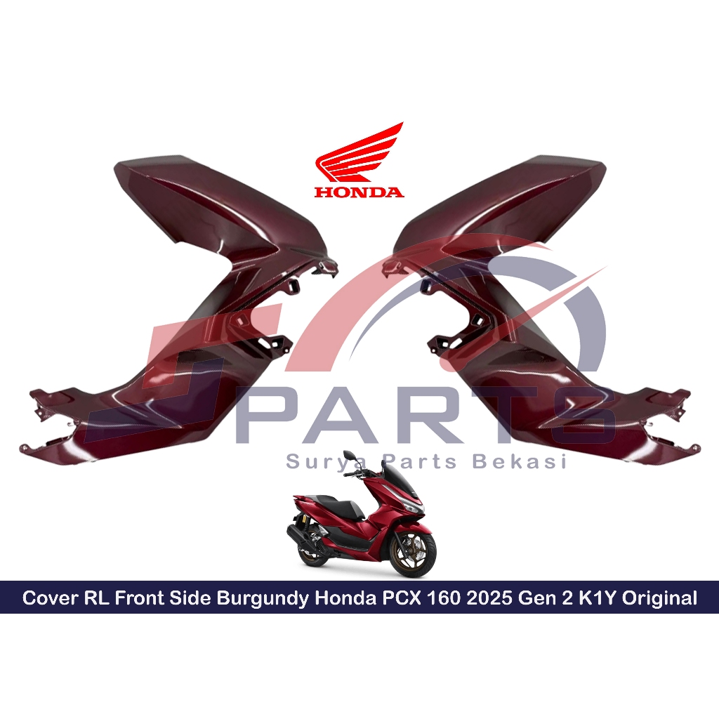 Jual Cover Sayap Kanan Kiri Red Burgundy PCX 160 Gen 2 Cover Front RL ...