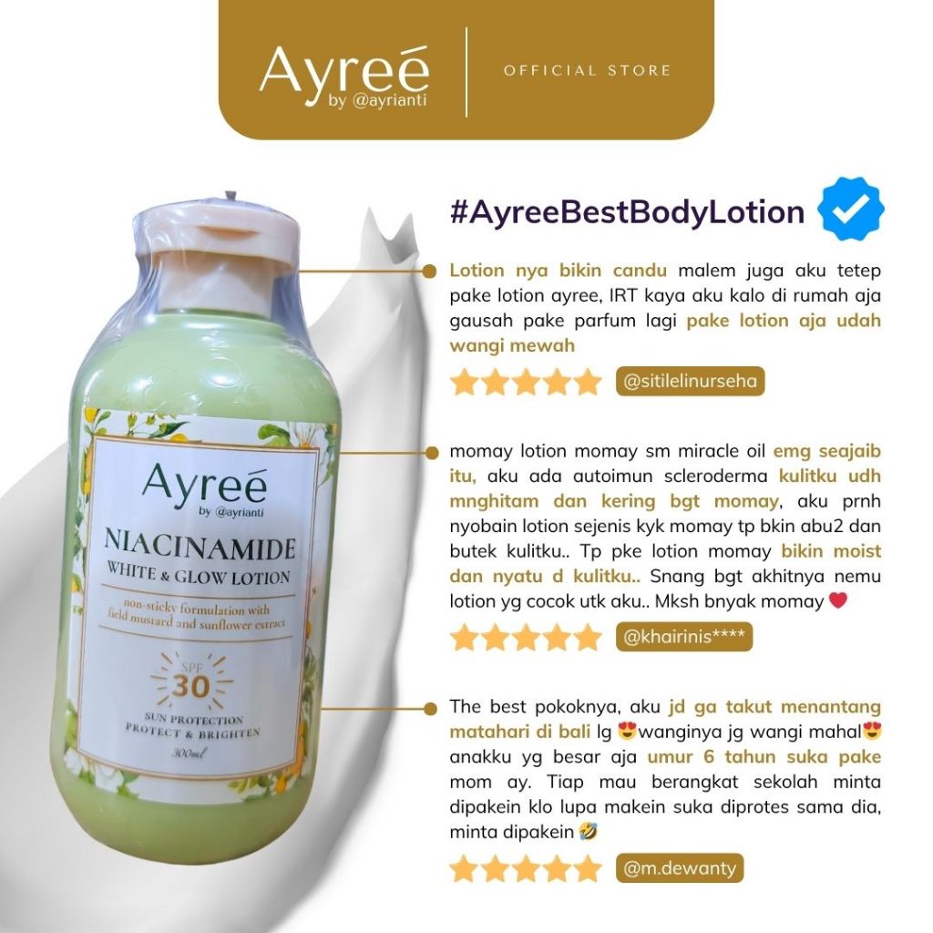 Jual Ayree Niacinamide White & Glow Lotion 100ml | Shopee Indonesia